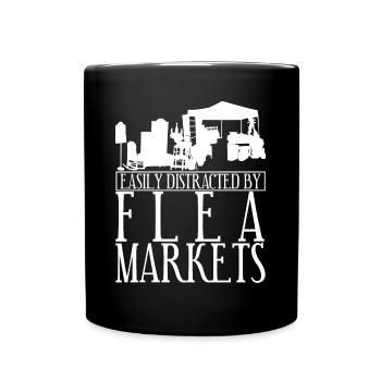 Flea Market Slogan Merchant Flea Market - Full Colour Mug - black - Front
