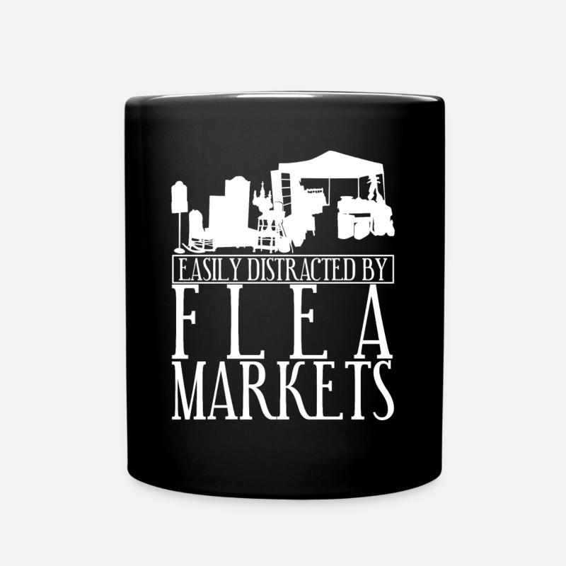 Flohmarkt Spruch Händler Trödelmarkt - Tasse einfarbig - Schwarz