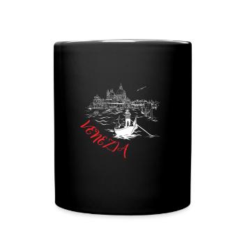Venice Gondola Italy Venezia - Tasse einfarbig - Schwarz - Vorne