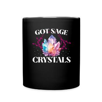 Funny Gemstone Chakra Healer Spiritual - Full Colour Mug - black - Front