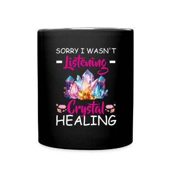 Edelstein -Chakra -Heiler Spirituelle - Tasse einfarbig - Schwarz - Vorne