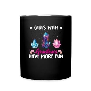 Funny Gemstone Chakra Healer Spiritual - Full Colour Mug - black - Front