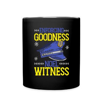 Application de la gentillesse Noël Témoin Police Noël - Mug uni - noir - Devant