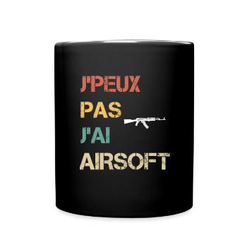 je peux pas j'ai airsoft vintage drôle - Mug uni - noir - Devant
