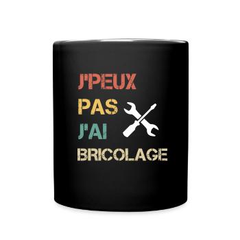je peux pas j'ai bricolage cadeau bricoleur - Mug uni - noir - Devant