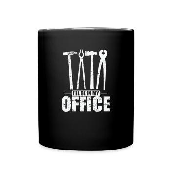 Je serai dans ma profession de métallurgiste de bureau - Mug uni - noir - Devant