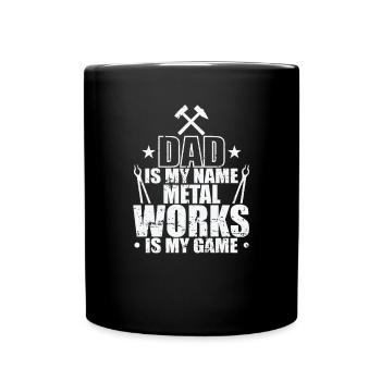 Papa est mon nom Metal Works est mon jeu - Mug uni - noir - Devant