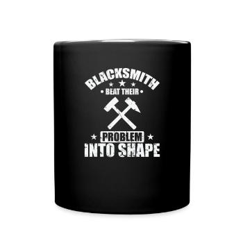 Blacksmith a battu leur problème dans Shape Metall - Mug uni - noir - Devant