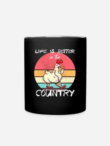 La vie est meilleure à la campagne - Mug uni - noir