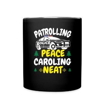 Patrol Peace Singing Neath Police Christmas - Full Colour Mug - black - Front