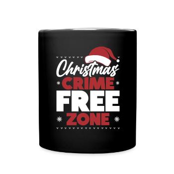 Zone sans crime de Noël Police du Père Noël - Mug uni - noir - Devant