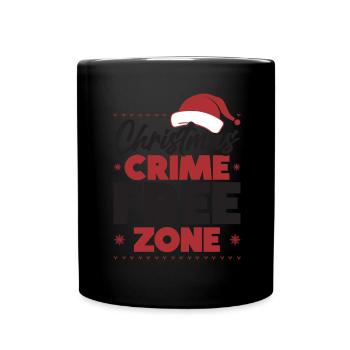 Zone sans crime de Noël Santa Police - Mug uni - noir - Devant
