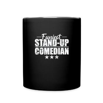 Funiest stand-up comedian laughing joke - Full Colour Mug - black - Front