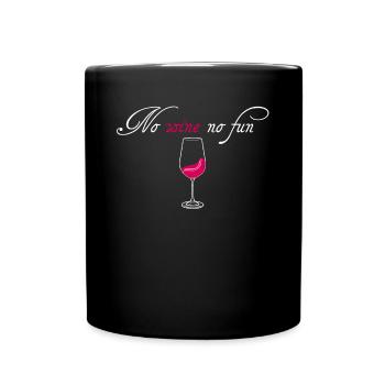 Wein Rotwein - Tasse einfarbig - Schwarz - Vorne