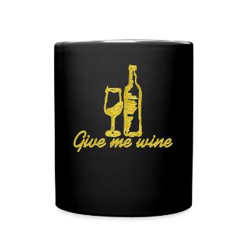 Vin Vin rouge Vin blanc - Mug uni - noir - Devant
