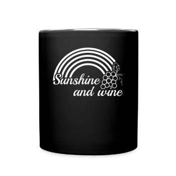 Grapes Wine Wine Drinkers - Full Colour Mug - black - Front