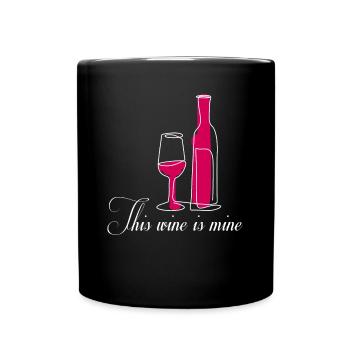 Wine Wine Drinker Party - Full Colour Mug - black - Front