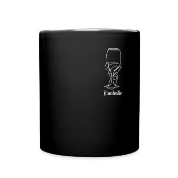 Wein - Tasse einfarbig - Schwarz - Vorne