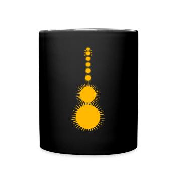 Guitare Musique Sun Retro Guitariste - Mug uni - noir - Devant