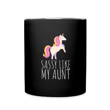 Aunt Niece Matching - Im sassy like my aunt - Tasse einfarbig - Schwarz - Vorne