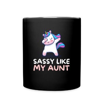 Aunt Niece Matching - Im sassy like my aunt - Tasse einfarbig - Schwarz - Vorne