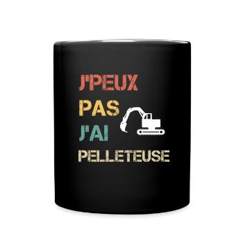 I can't I have digger gift shoveler - Full Colour Mug - black - Front