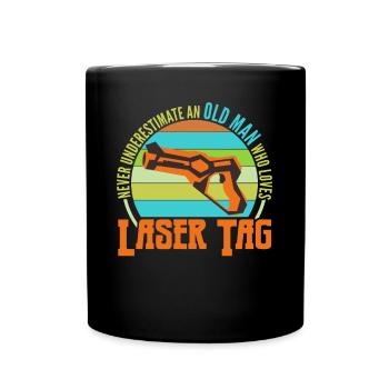 Lasertag Joke Lasergame Laser Tag - Full Colour Mug - black - Front