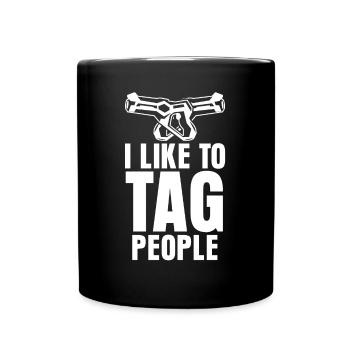 Laser Tag, Lasertag, Lasergame - Full Colour Mug - black - Front