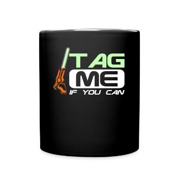 Laser Tag, Lasertag, Lasergame, Laserdrom - Full Colour Mug - black - Front