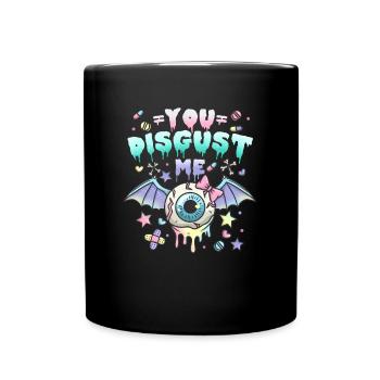 Tu me dégoûtes Chibi Kawaii Anime Pastel Goth - Mug uni - noir - Devant
