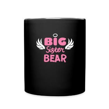 Frères et sœurs - Je suis la grande sœur ours - Mug uni - noir - Devant