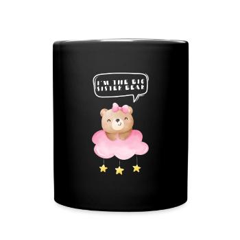 Frères et sœurs - Je suis la grande sœur ours - Mug uni - noir - Devant