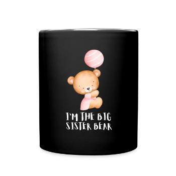 Frères et sœurs - Je suis la grande sœur ours - Mug uni - noir - Devant