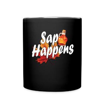 Sap happens - maple tree, which is based on sugar and - Full Colour Mug - black - Front