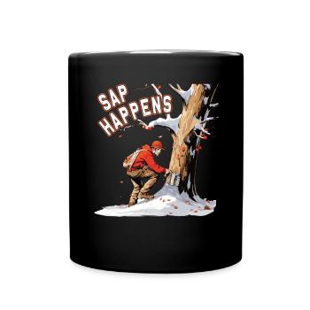 Sap happens - maple tree, the sugar and - Full Colour Mug - black - Front