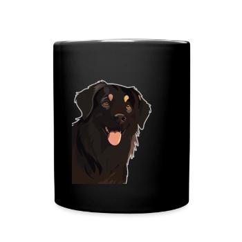 Hovawart besitzer Bauernhund Reinrassig Retro - Tasse einfarbig - Schwarz - Vorne