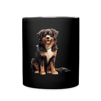 Hovawart propriétaire chien fermier Pure race - Mug uni - noir - Devant