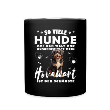 So viele Hunde auf der Welt - Hovawart - Tasse einfarbig - Schwarz - Vorne