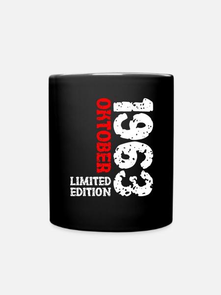 1963 Oktober Limited Edition 60. Geburtstag Deko - Tasse einfarbig - Schwarz
