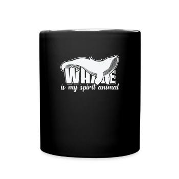 Whale is my spirit Animal - Full Colour Mug - black - Front
