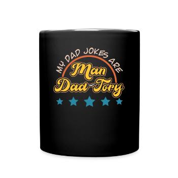 Papa Vater Witz Witze - Tasse einfarbig - Schwarz - Vorne