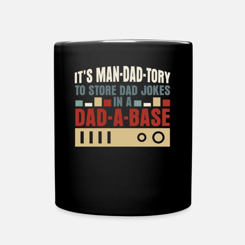 Scherzvater Vater Witz Witze - Tasse einfarbig - Schwarz