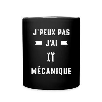 je peux pas j'ai mécanique mécanicien cadeau - Mug uni - noir - Devant