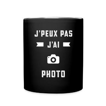 je peux pas j'ai photo photographe cadeau - Mug uni - noir - Devant