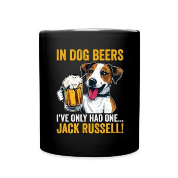Dans les bières pour chiens, je n’ai eu qu’un seul Jack Russell - Mug uni - noir - Devant