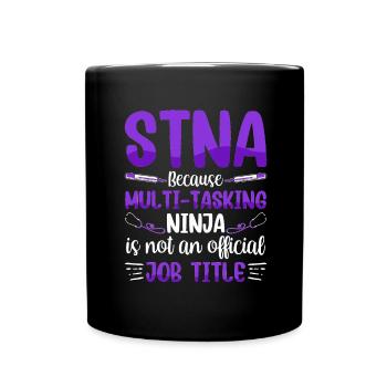 Multitasking Ninja - STNA State Tested Nursing - Full Colour Mug - black - Front