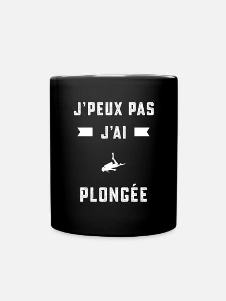 je peux pas j'ai plongée apnée plongeur cadeau - Mug uni - noir