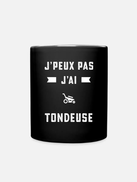 je peux pas j'ai tondeuse jardinier cadeau - Mug uni - noir