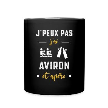 je peux pas j'ai aviron apéro humour - Mug uni - noir - Devant