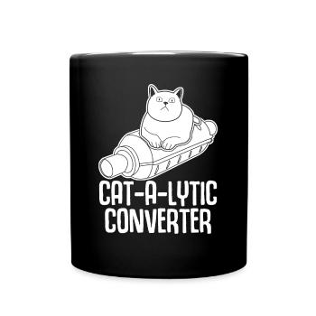 Cat Car Tuning Tuner Cats - Tasse einfarbig - Schwarz - Vorne